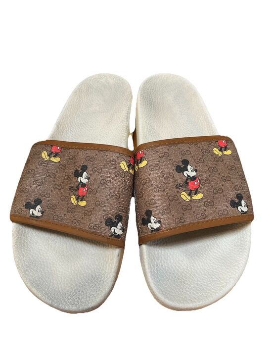 100% AUTHENTIC Gucci x Disney Supreme GG Mickey Mouse Sandals Slippers main image 6